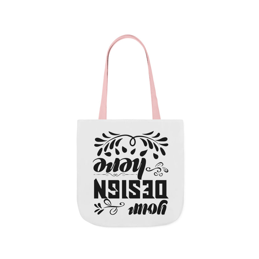 Customizable Canvas Tote Bag With 5 Color Strap Options All Over Print