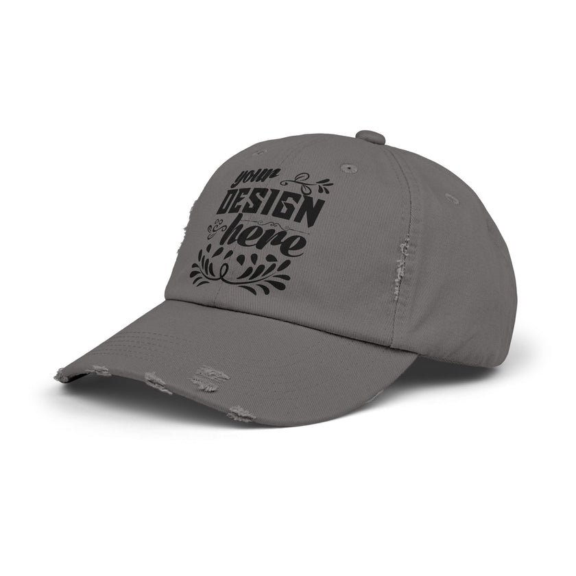 Customizable District DT600 Distressed Cotton Cap for Personalized Style