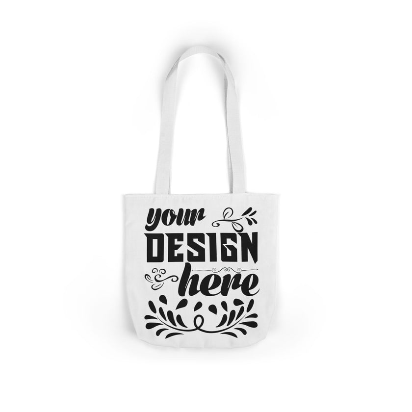 Customizable Canvas Tote Bag With 5 Color Strap Options All Over Print