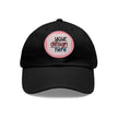 Customizable ValuCap VC300A Dad Hat with Round PU Leather Patch Front