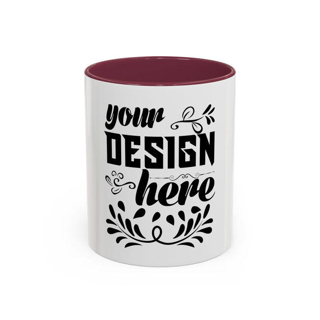 Customizable Two-Tone Ceramic Accent Mug 11oz 15oz for Daily Use
