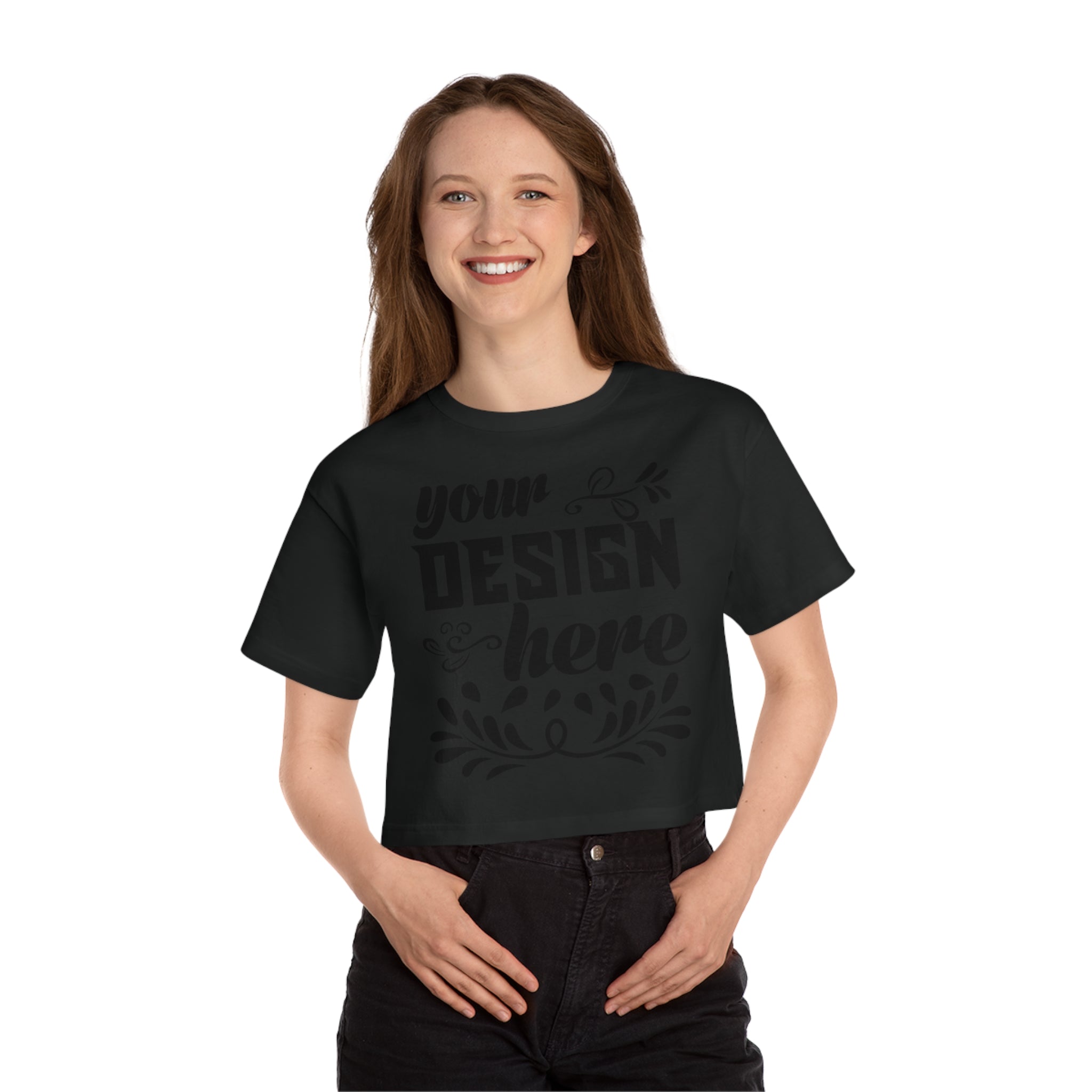 Customizable Champion T453W Womens Heritage Cropped T-Shirt Jersey