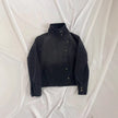 Nameria Unisex Washed Denim Jacket High Collar Button Front