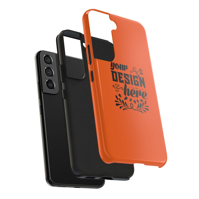 Customizable Tough Phone Case Glossy Dual Layer Wireless Charging
