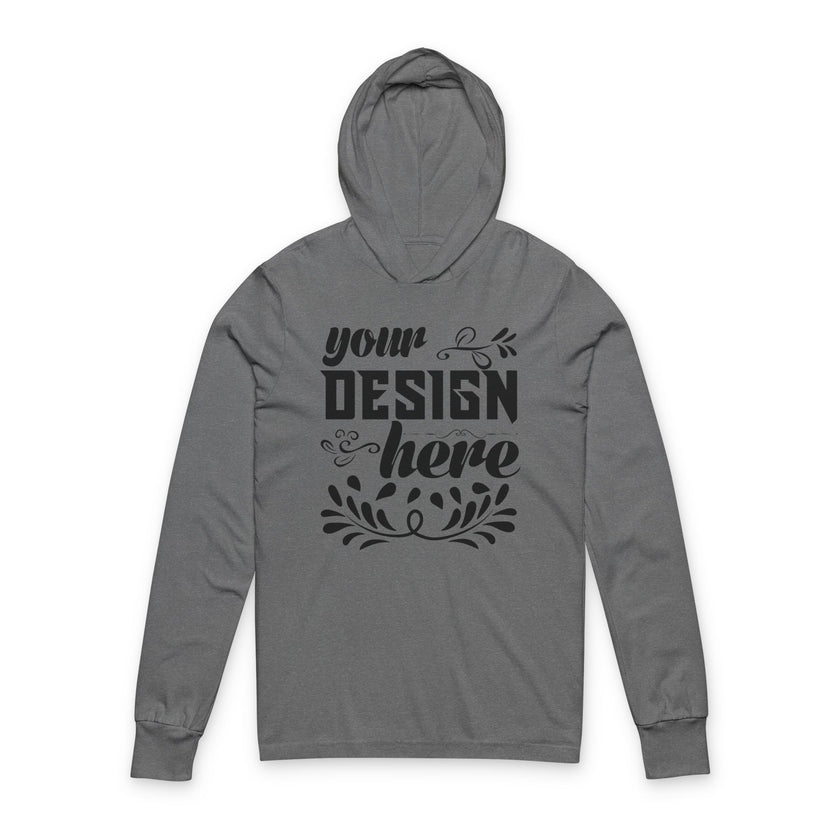 Customizable Bella+Canvas 3512 Unisex Hooded Long Sleeve Tee