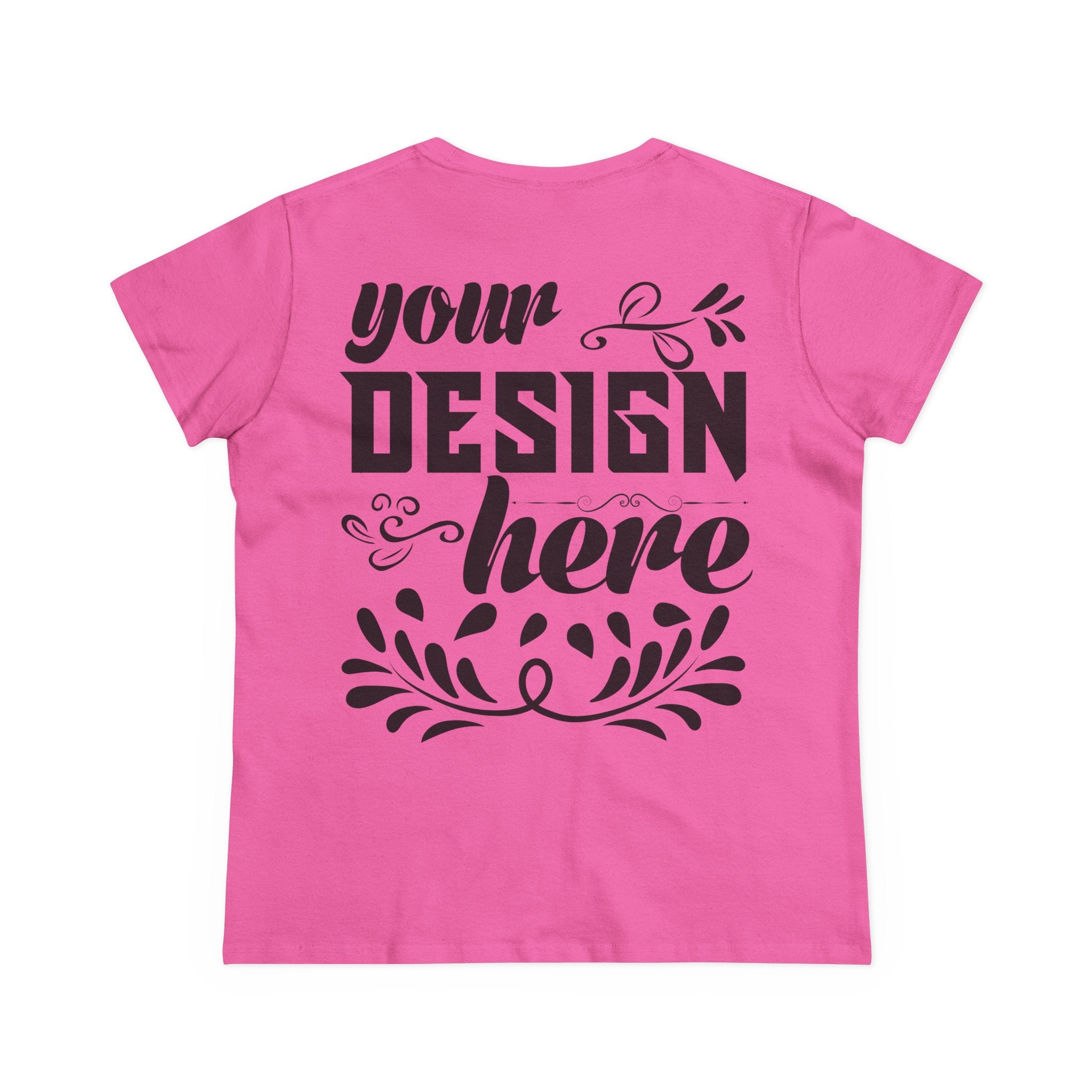 Customizable Gildan 5000L Womens Midweight Cotton Short Sleeve T-Shirt