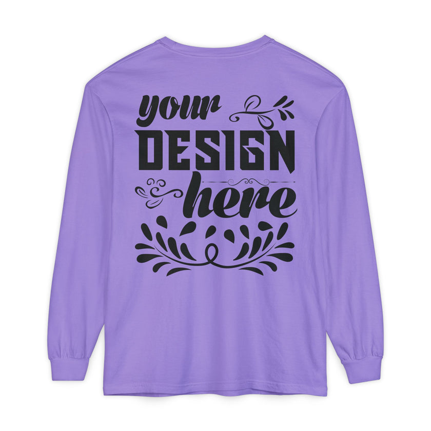 Customizable Comfort Colors 6014 Unisex Garment Dyed Long Sleeve T Shirt