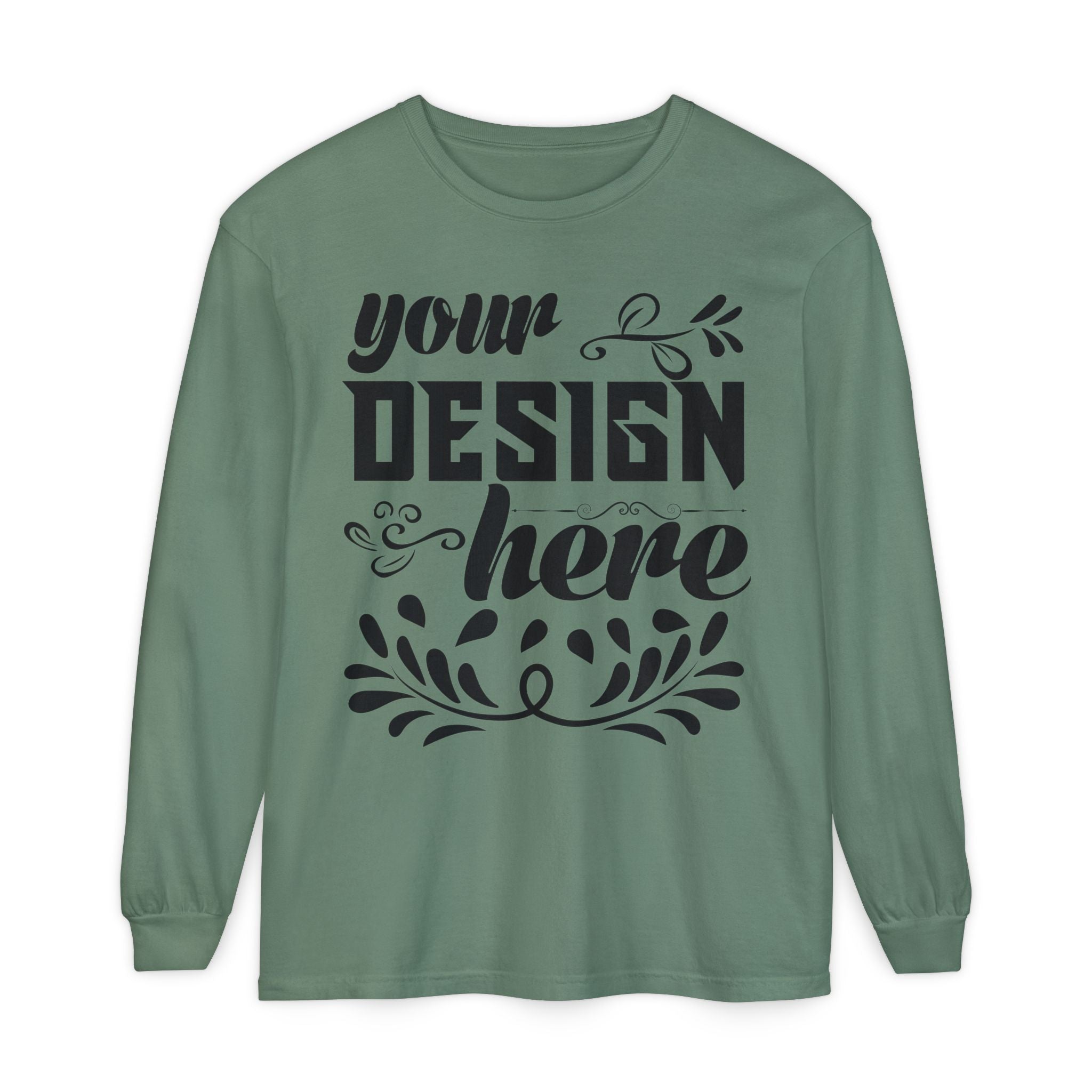 Customizable Comfort Colors 6014 Unisex Garment Dyed Long Sleeve T Shirt