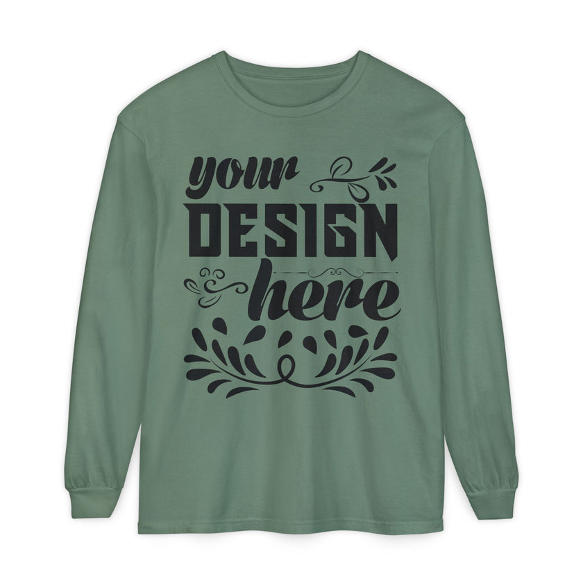 Customizable Comfort Colors 6014 Unisex Garment Dyed Long Sleeve T Shirt