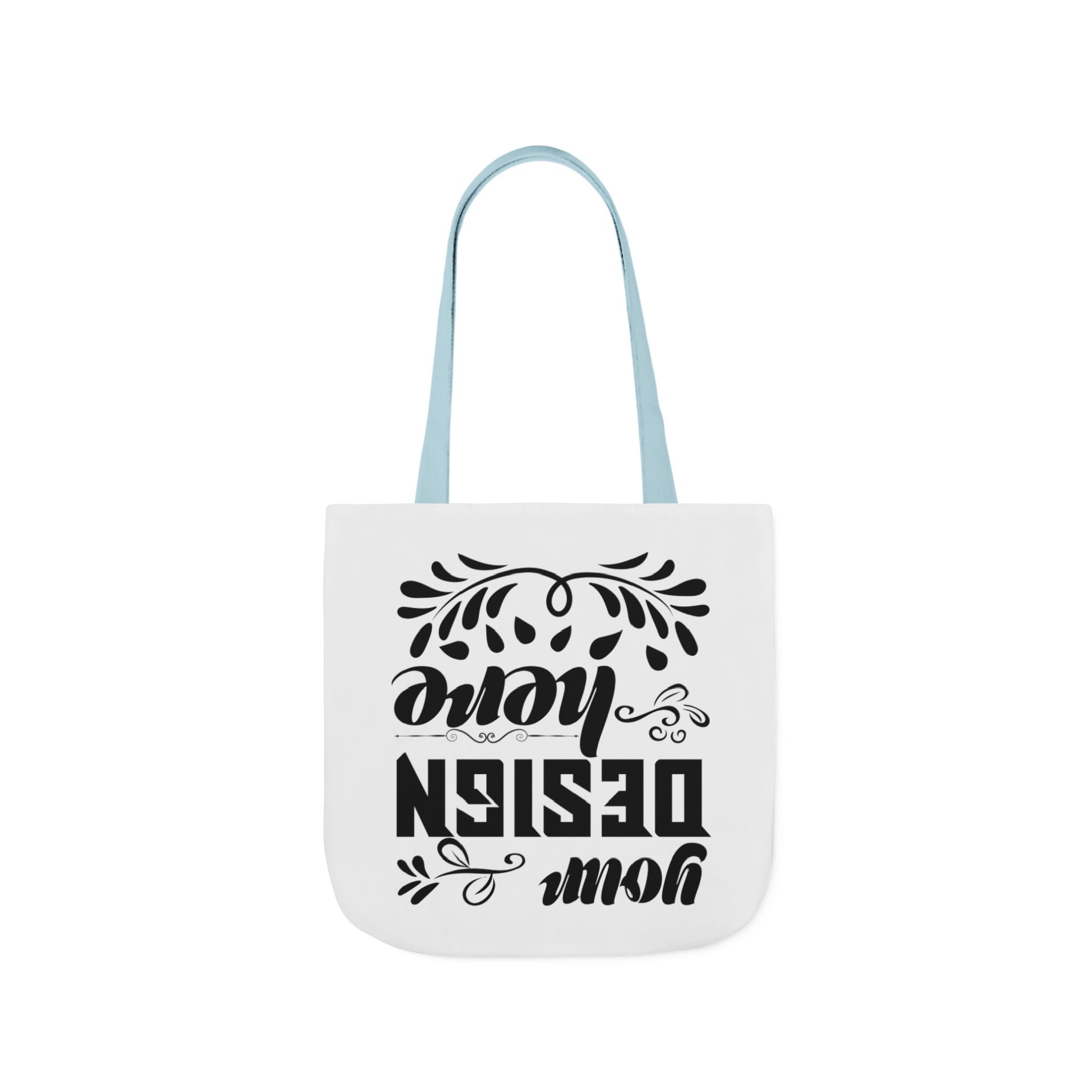 Customizable Canvas Tote Bag With 5 Color Strap Options All Over Print