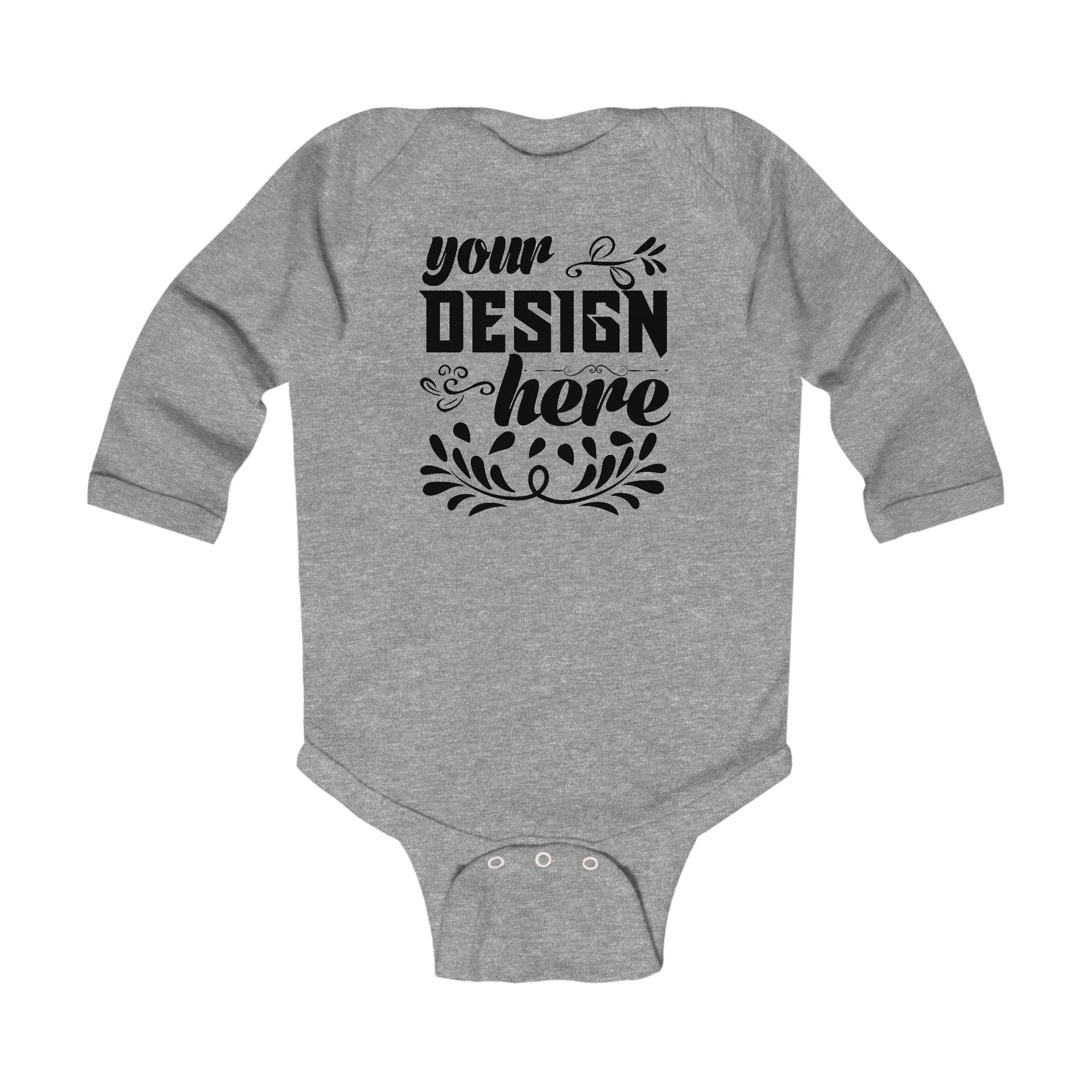 Customizable Infant Long Sleeve Bodysuit Rabbit Skins 4411 Classic Fit