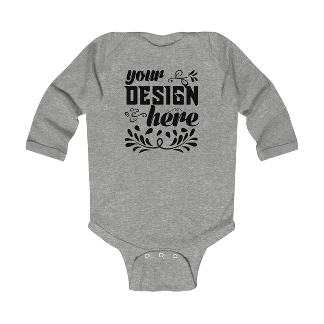 Customizable Infant Long Sleeve Bodysuit Rabbit Skins 4411 Classic Fit