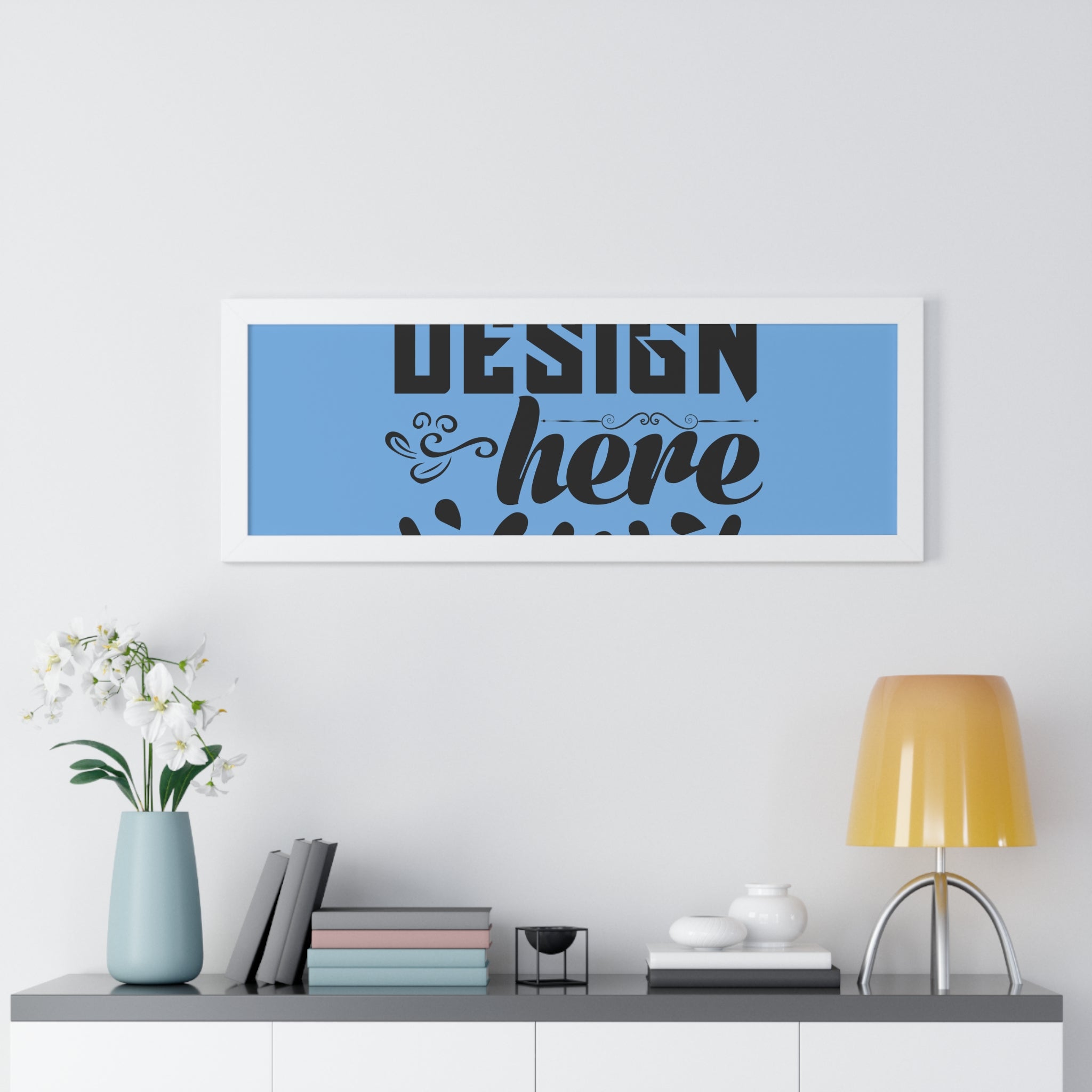 Customizable Framed Horizontal Poster on Matte Paper with Acrylic Cover