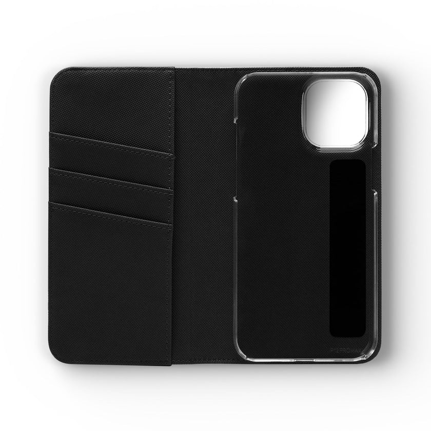 Customizable Flip Folio Phone Case With Card Slots Stand And Elastic Strap