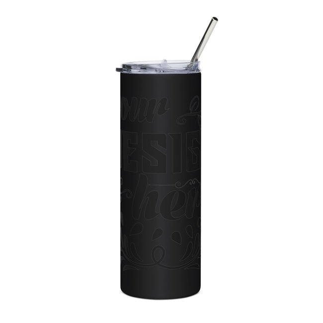 Customizable 20oz Stainless Steel Tumbler with Lid and Straw Gift Set