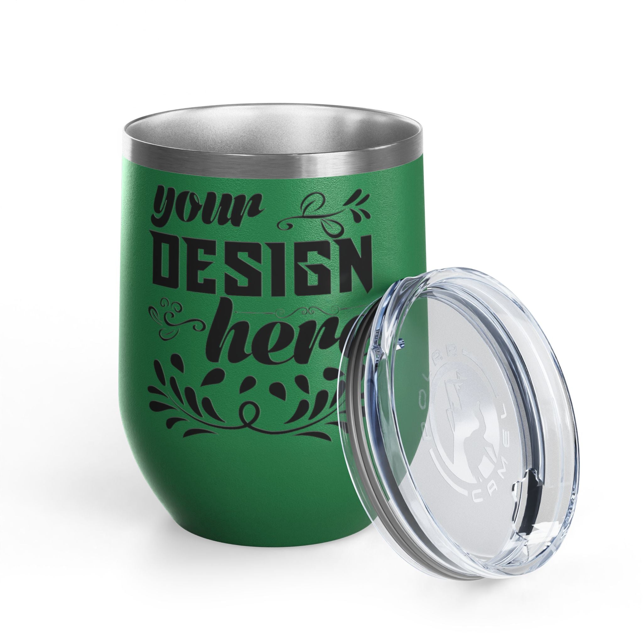 Customizable Polar Camel 12oz Stainless Steel Wine Tumbler Cup Lid