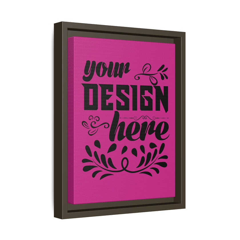 Customizable Framed Matte Canvas Print with Pinewood Frame Sawtooth Hanger