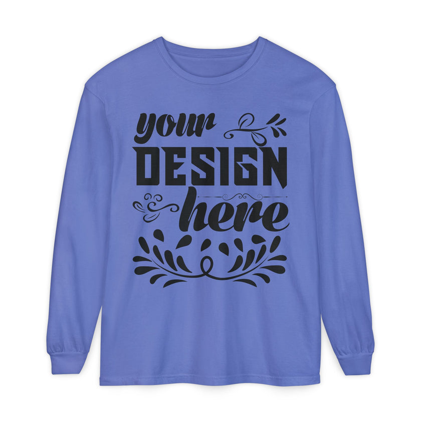 Customizable Comfort Colors 6014 Unisex Garment Dyed Long Sleeve T Shirt