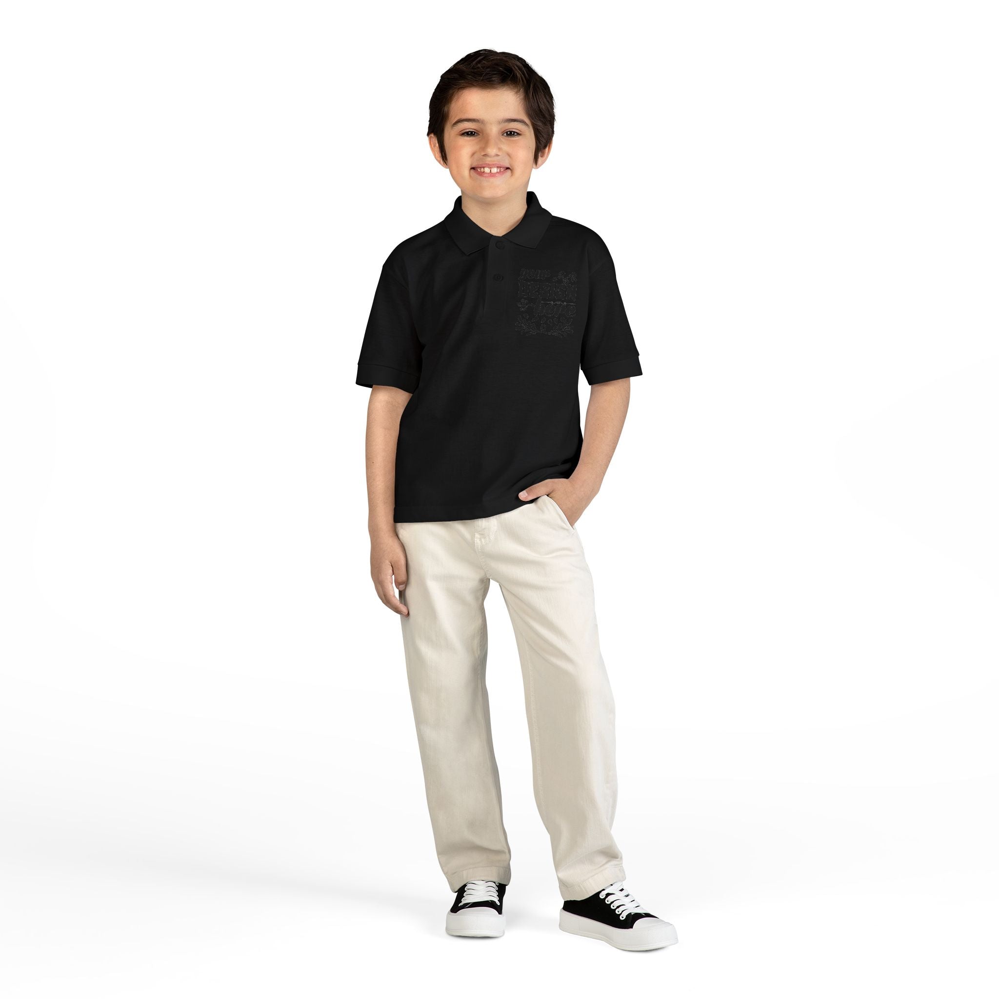 Customizable Gildan 8800B Youth DryBlend Jersey Polo Shirt