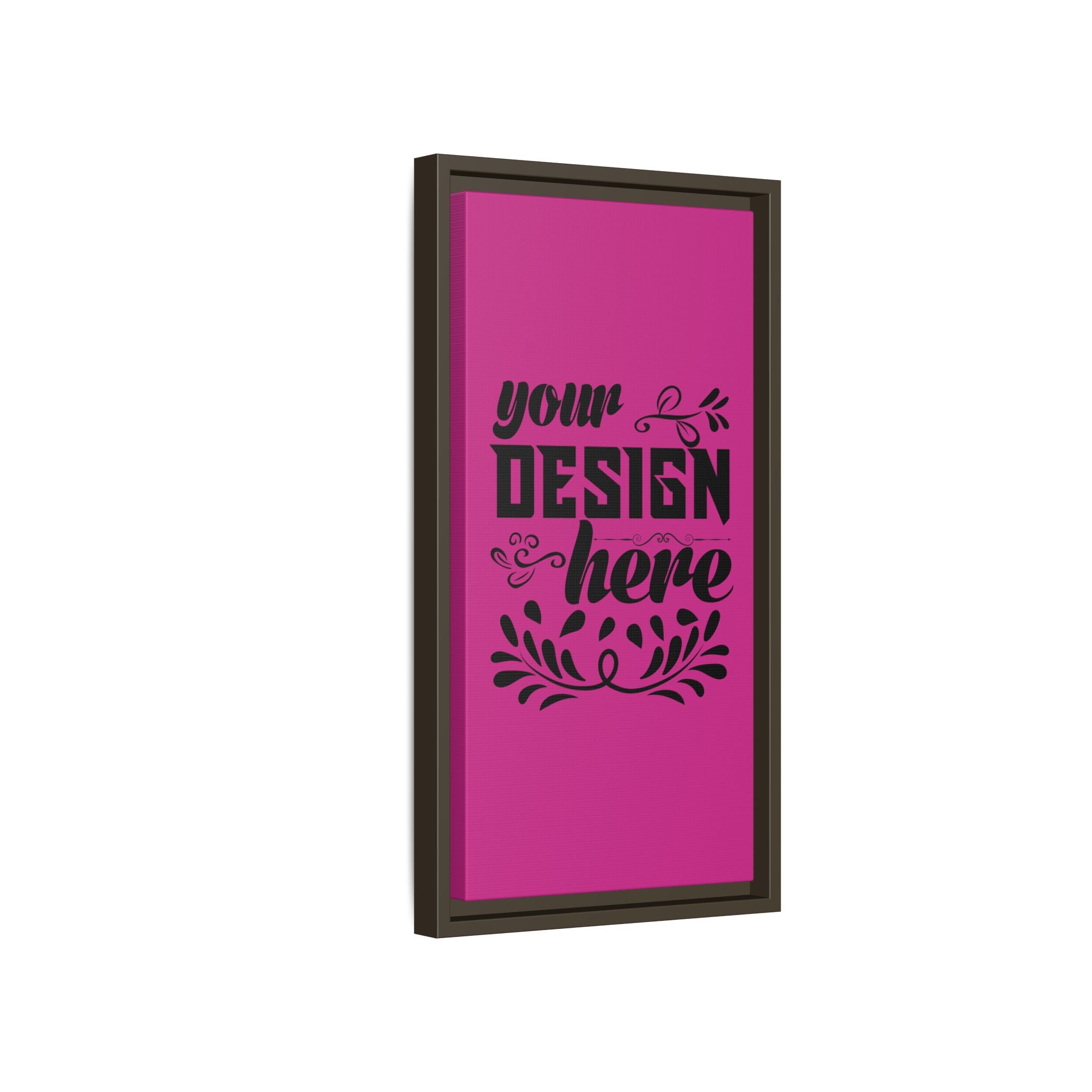 Customizable Framed Matte Canvas Print with Pinewood Frame Sawtooth Hanger