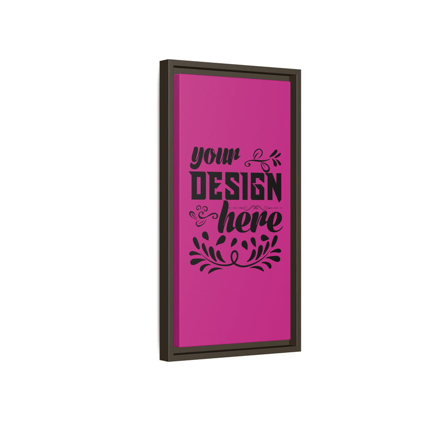 Customizable Framed Matte Canvas Print with Pinewood Frame Sawtooth Hanger