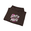 Gildan 18500 Unisex  Hooded Sweatshirt | Love Never Hurts Graphic Print