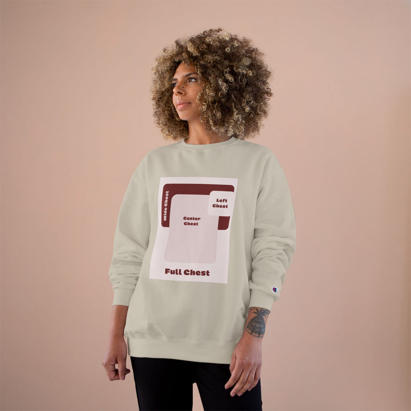 Customizable Champion S600 Crewneck Sweatshirt DTG Print