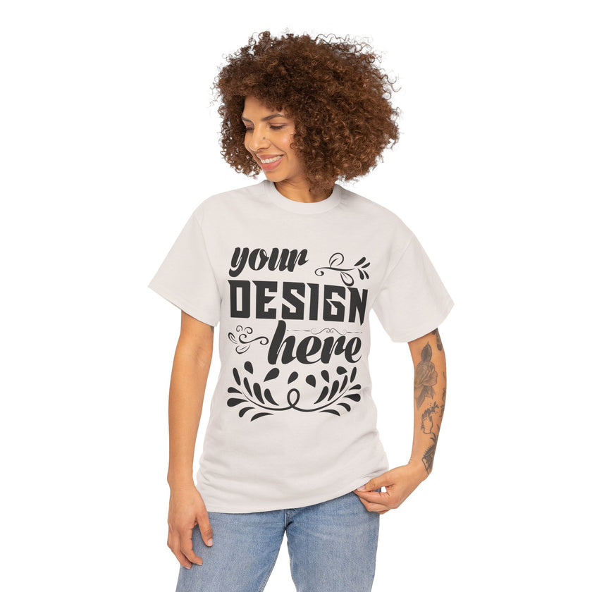 Customizable Gildan 5000 Unisex Heavy Cotton T-Shirt Classic Fit