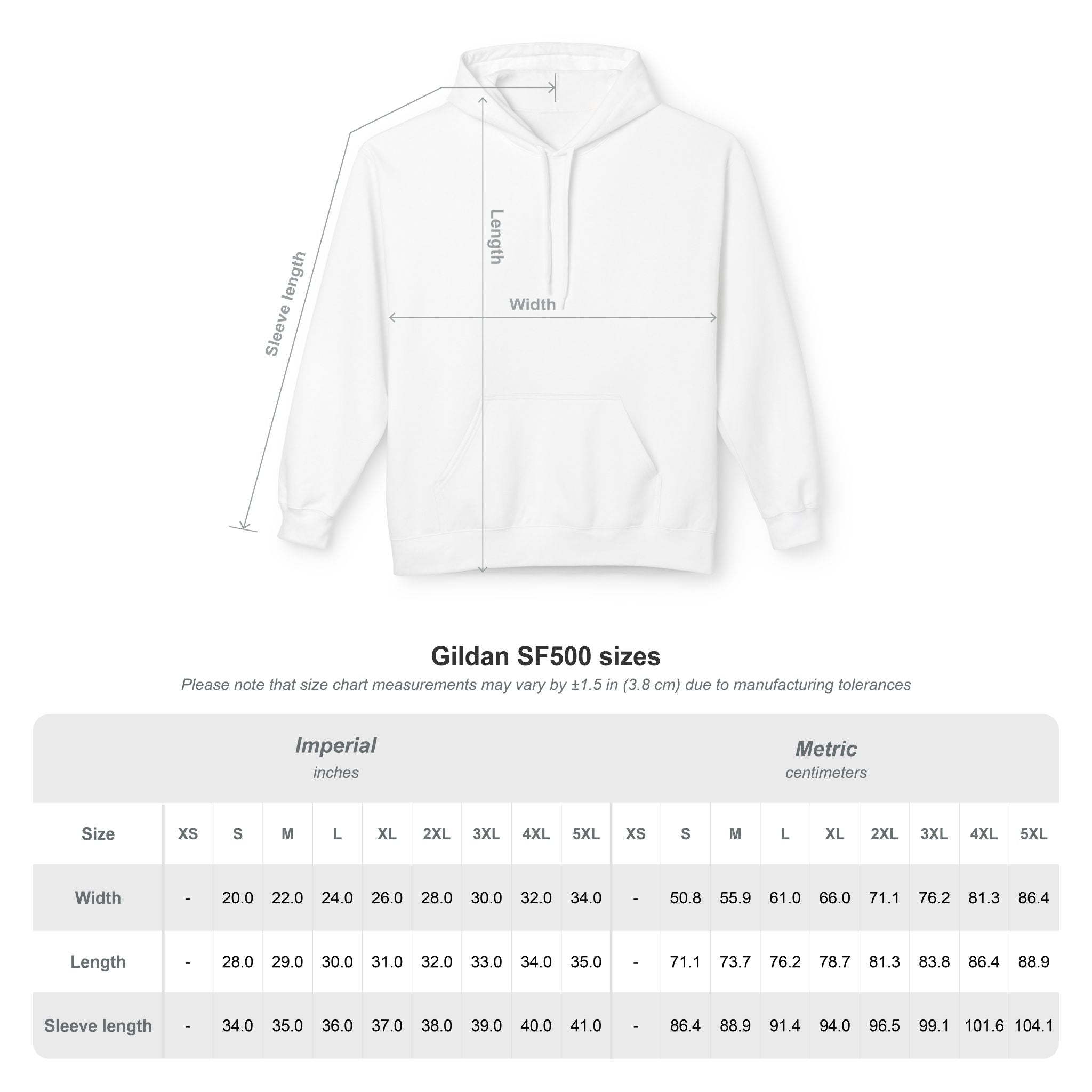 Gildan SF500 Unisex Fleece Hoodie 