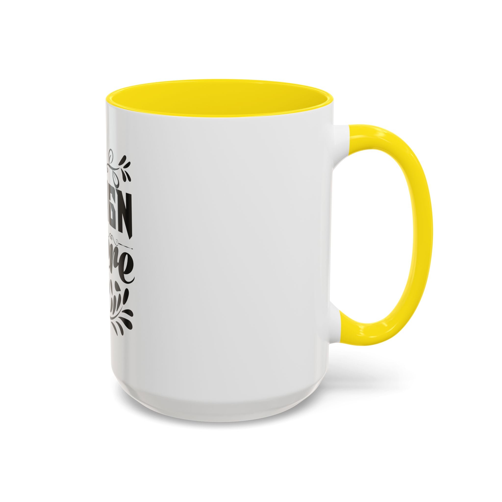 Customizable Accent Coffee Mug 11oz and 15oz Colored Interior Handle