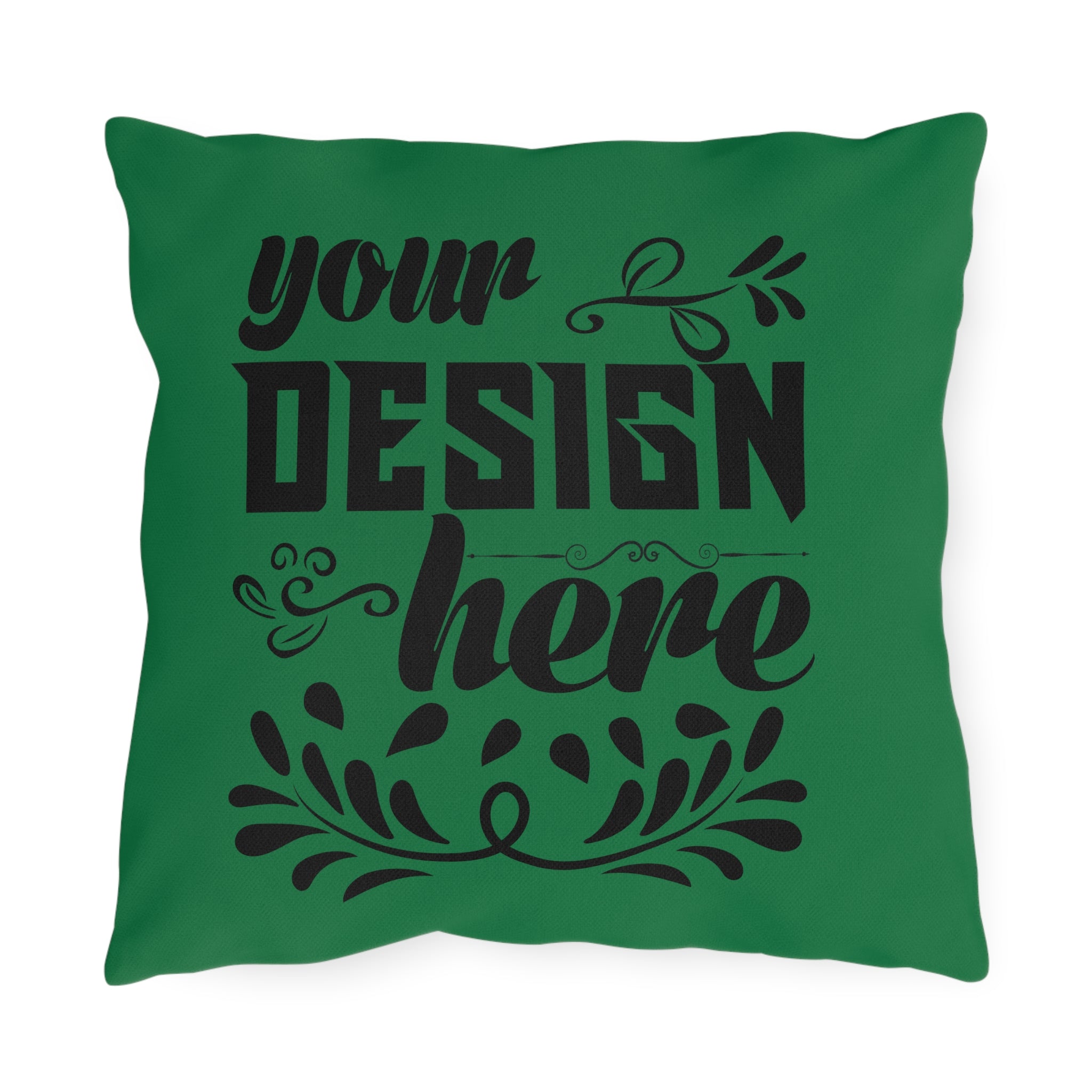 Customizable Outdoor Spun Polyester Pillow UV Water Resistant Double Sided