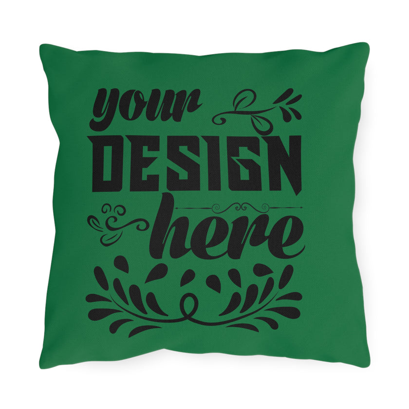 Customizable Outdoor Spun Polyester Pillow UV Water Resistant Double Sided