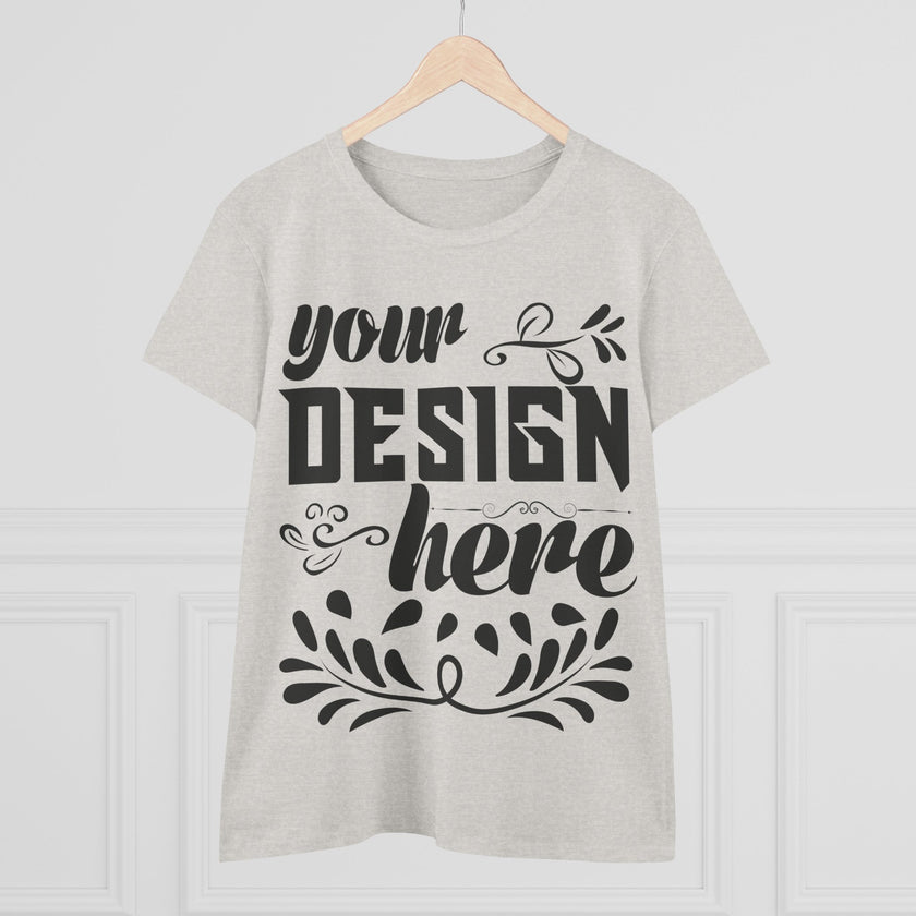 Customizable Gildan 5000L Womens Midweight Cotton Short Sleeve T-Shirt