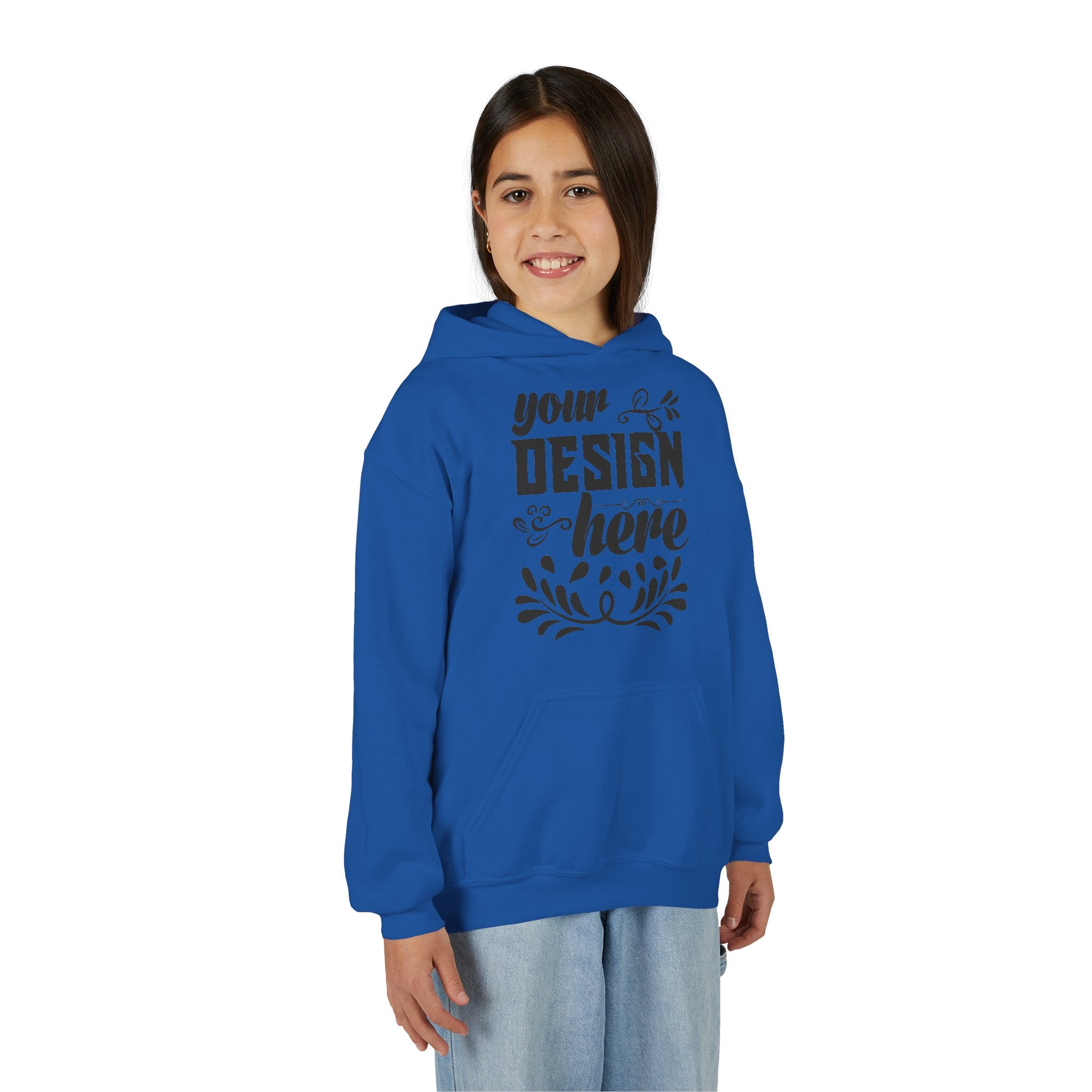 Customizable Gildan 18500B Youth Heavy Blend Hooded Sweatshirt