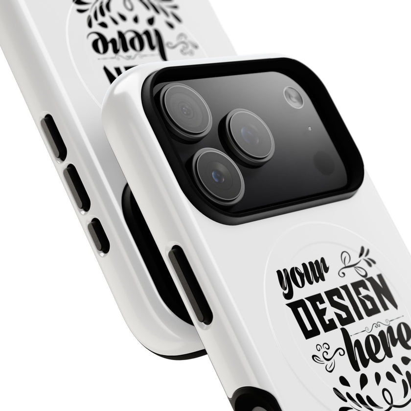 Customizable Tough Magnetic Phone Case Dual Layer Polycarbonate TPU Liner