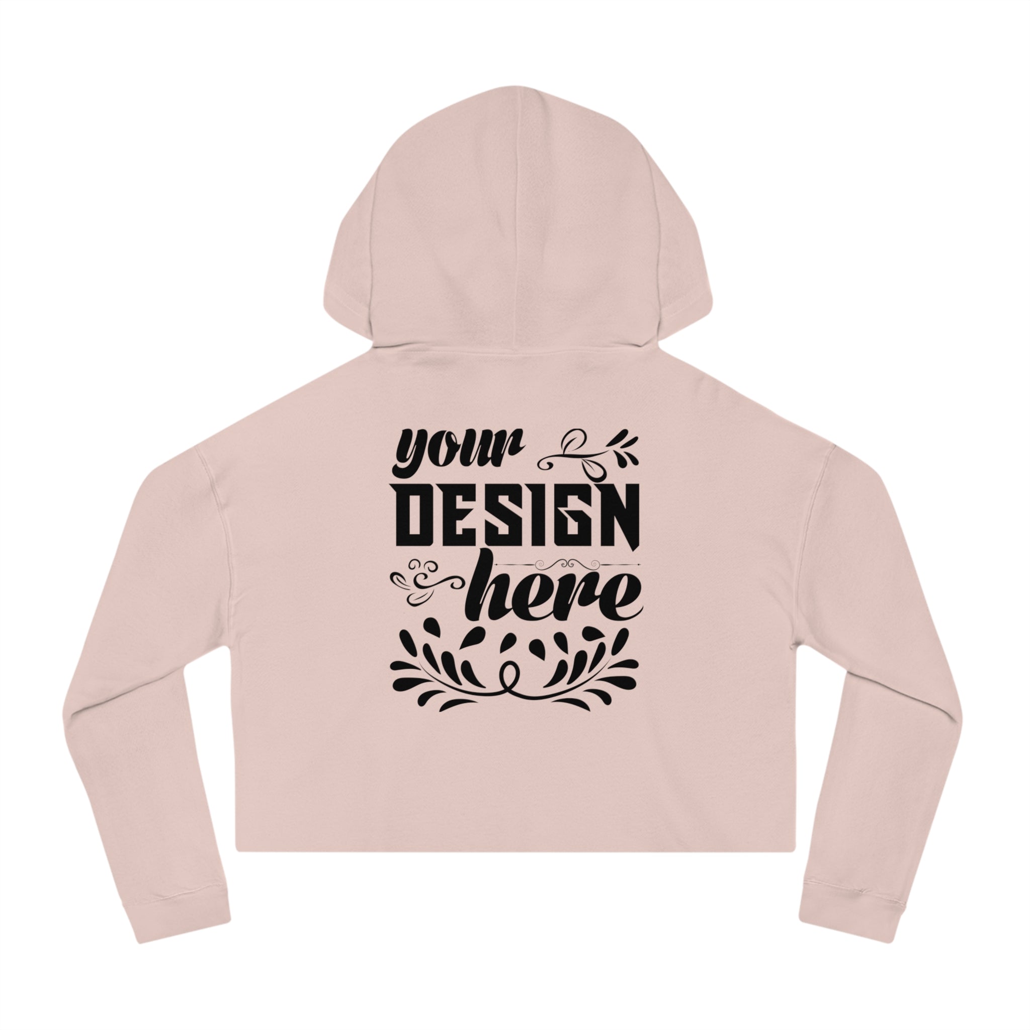 Customizable Independent Trading Women Cropped Hooded Sweatshirt