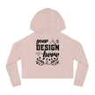 Customizable Independent Trading Women Cropped Hooded Sweatshirt