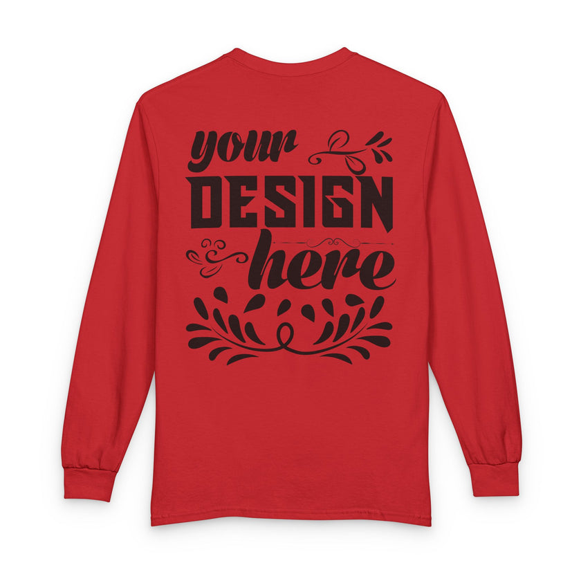 Customizable Gildan 5400 Unisex Long Sleeve T Shirt 100 Cotton Rib Cuffs