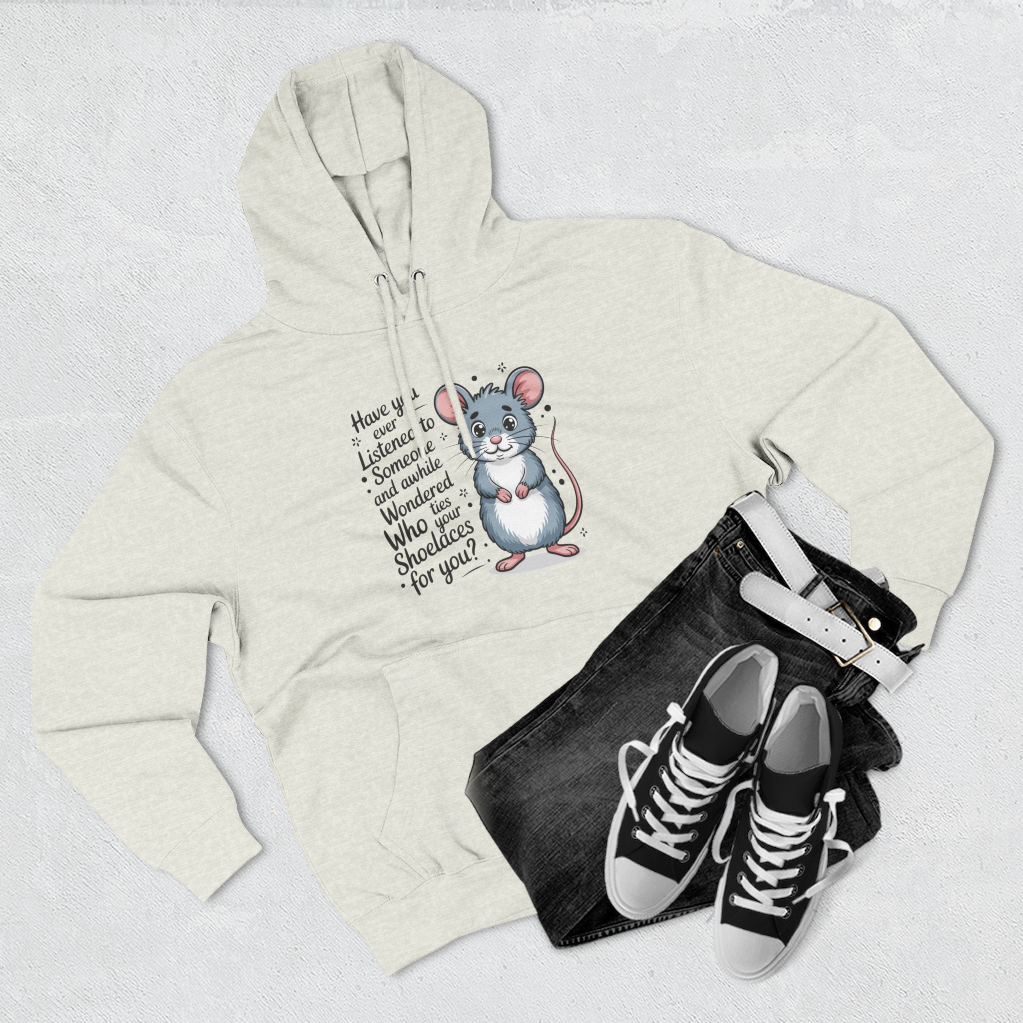 Lane Seven LS14001 Fleece Hoodie | Mouse Graphic Print