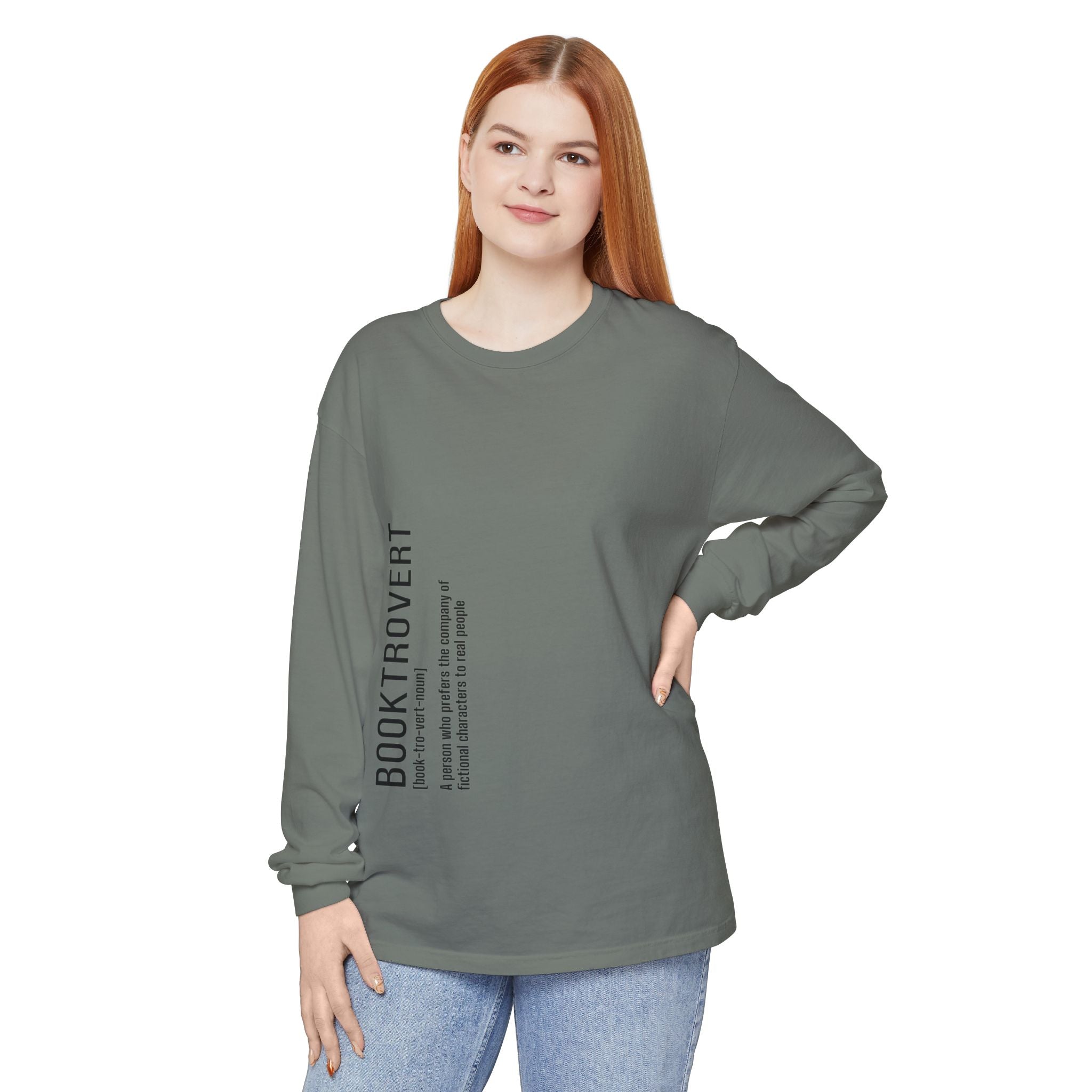 Comfort Colors 6014 Unisex  Long Sleeve T-Shirt | Booktrovert Graphic Print