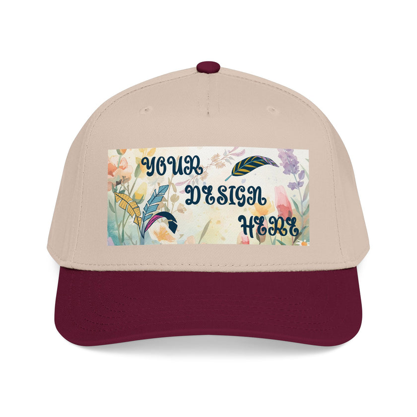 Customizable OTTO 31-069 Mid Profile 5 Panel Baseball Cap