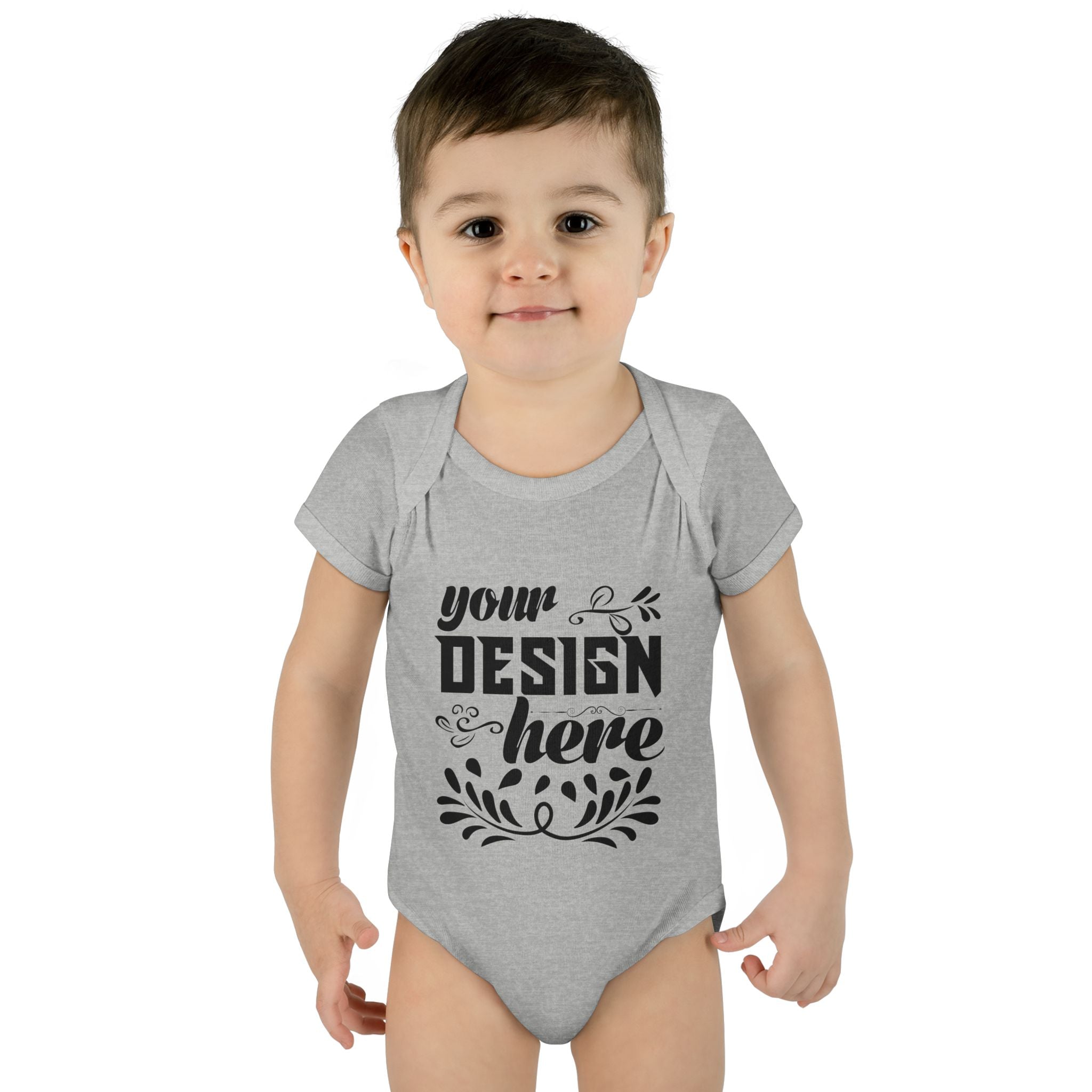 Customizable Infant Baby Rib Bodysuit Rabbit Skins 4400 Unisex