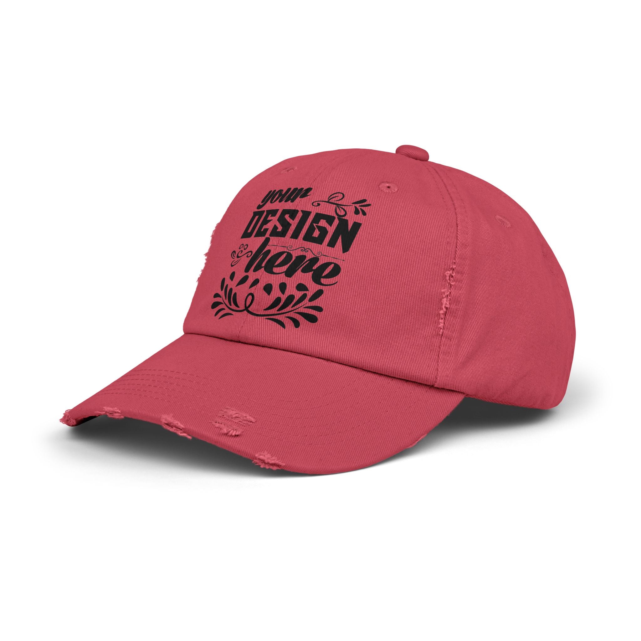 Customizable District DT600 Distressed Cotton Cap for Personalized Style