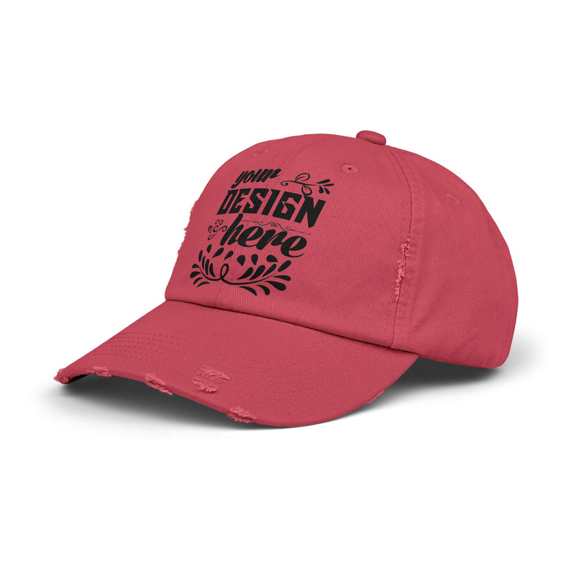 Customizable District DT600 Distressed Cotton Cap for Personalized Style
