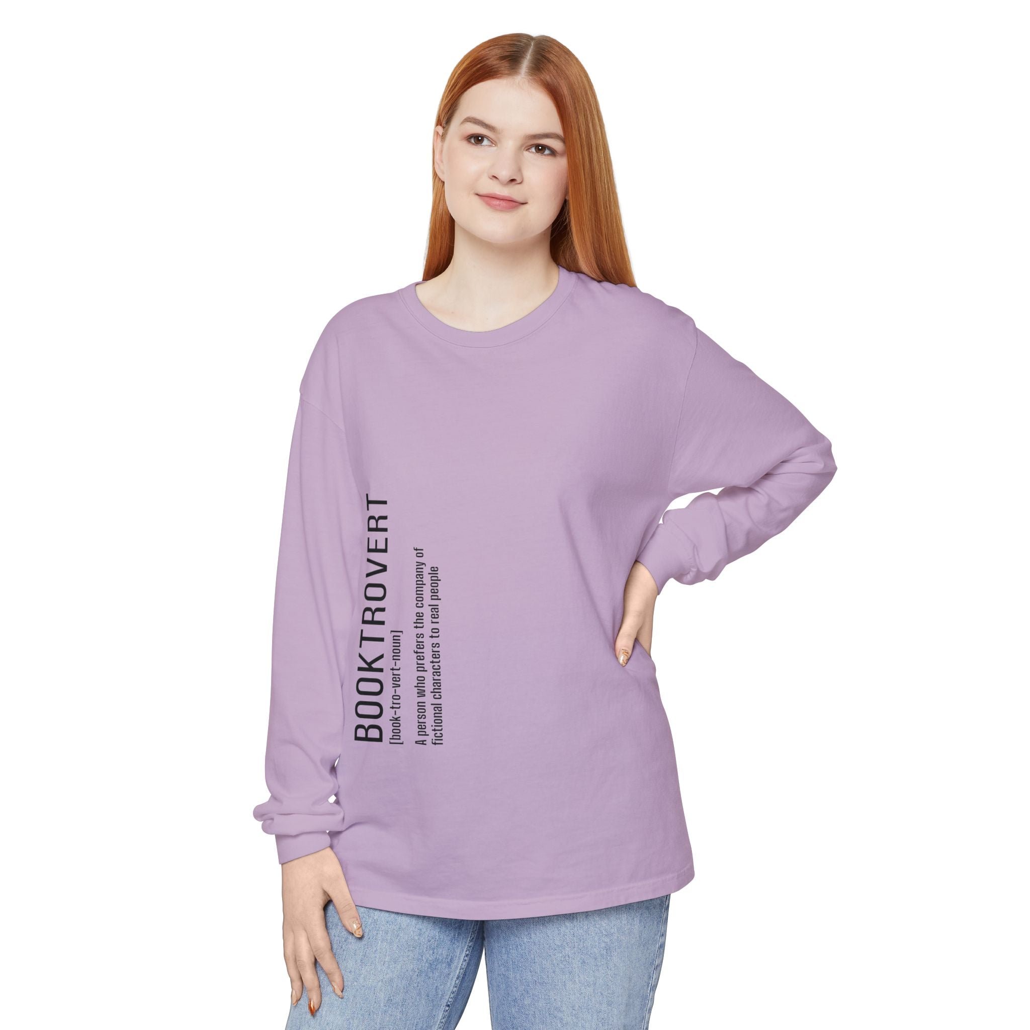 Comfort Colors 6014 Unisex  Long Sleeve T-Shirt | Booktrovert Graphic Print