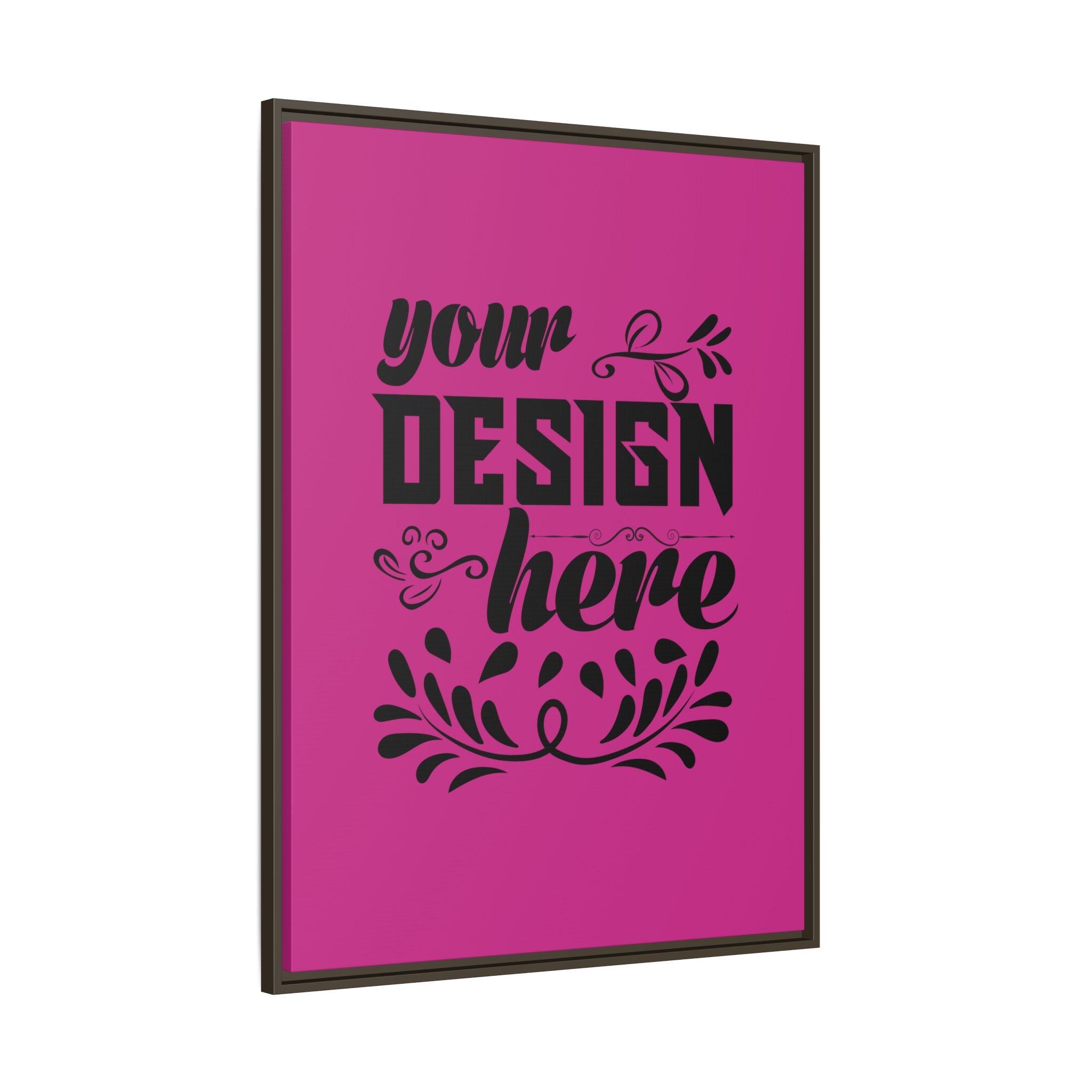 Customizable Framed Matte Canvas Print with Pinewood Frame Sawtooth Hanger