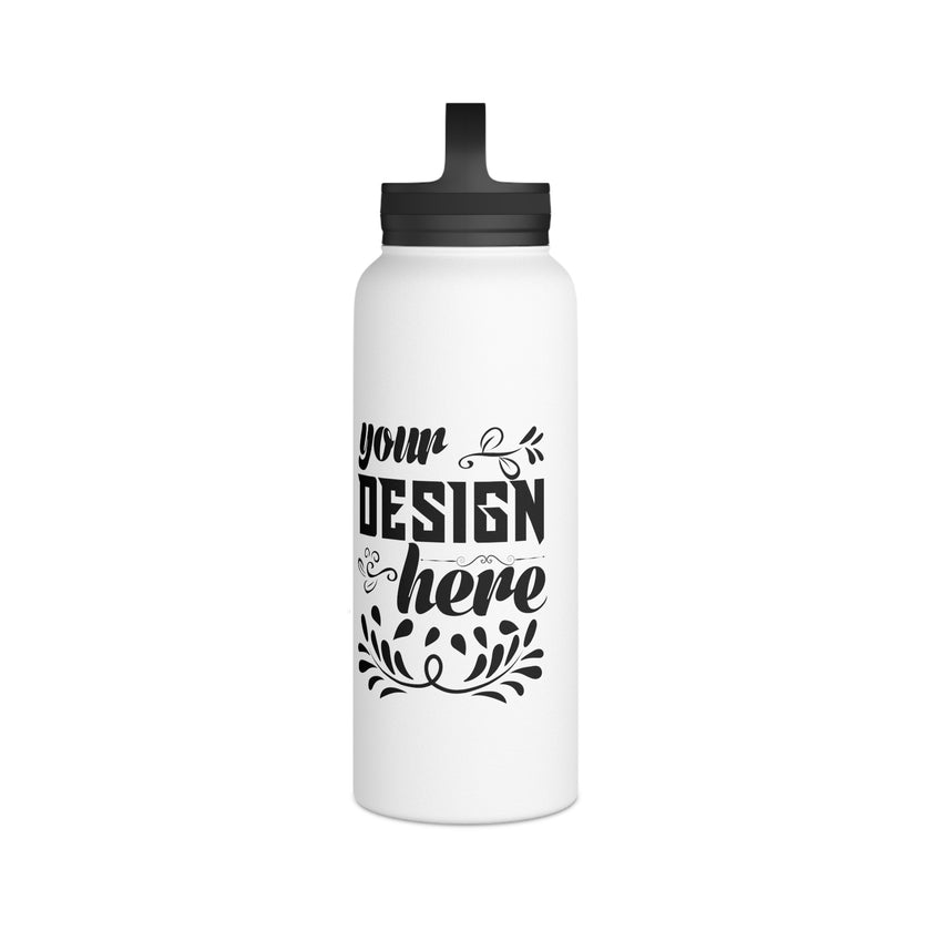 Customizable Stainless Steel Water Bottle with Handle Lid in Three Sizes