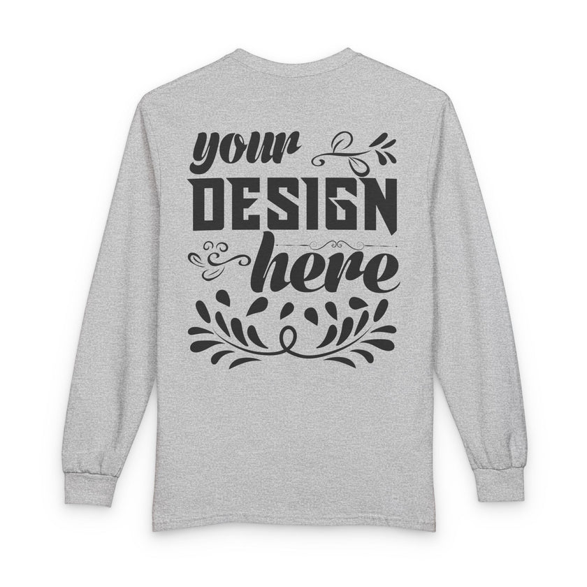 Customizable Gildan 5400 Unisex Long Sleeve T Shirt 100 Cotton Rib Cuffs