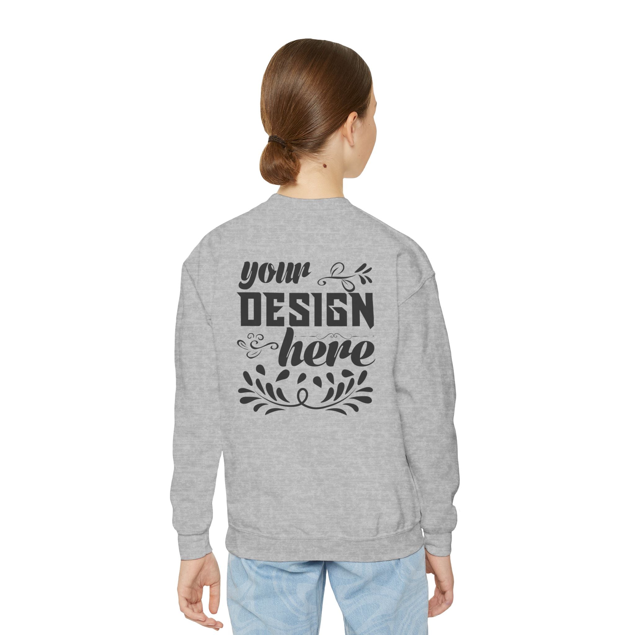 Customizable Gildan 18000B Youth Heavy Blend Crewneck Sweatshirt