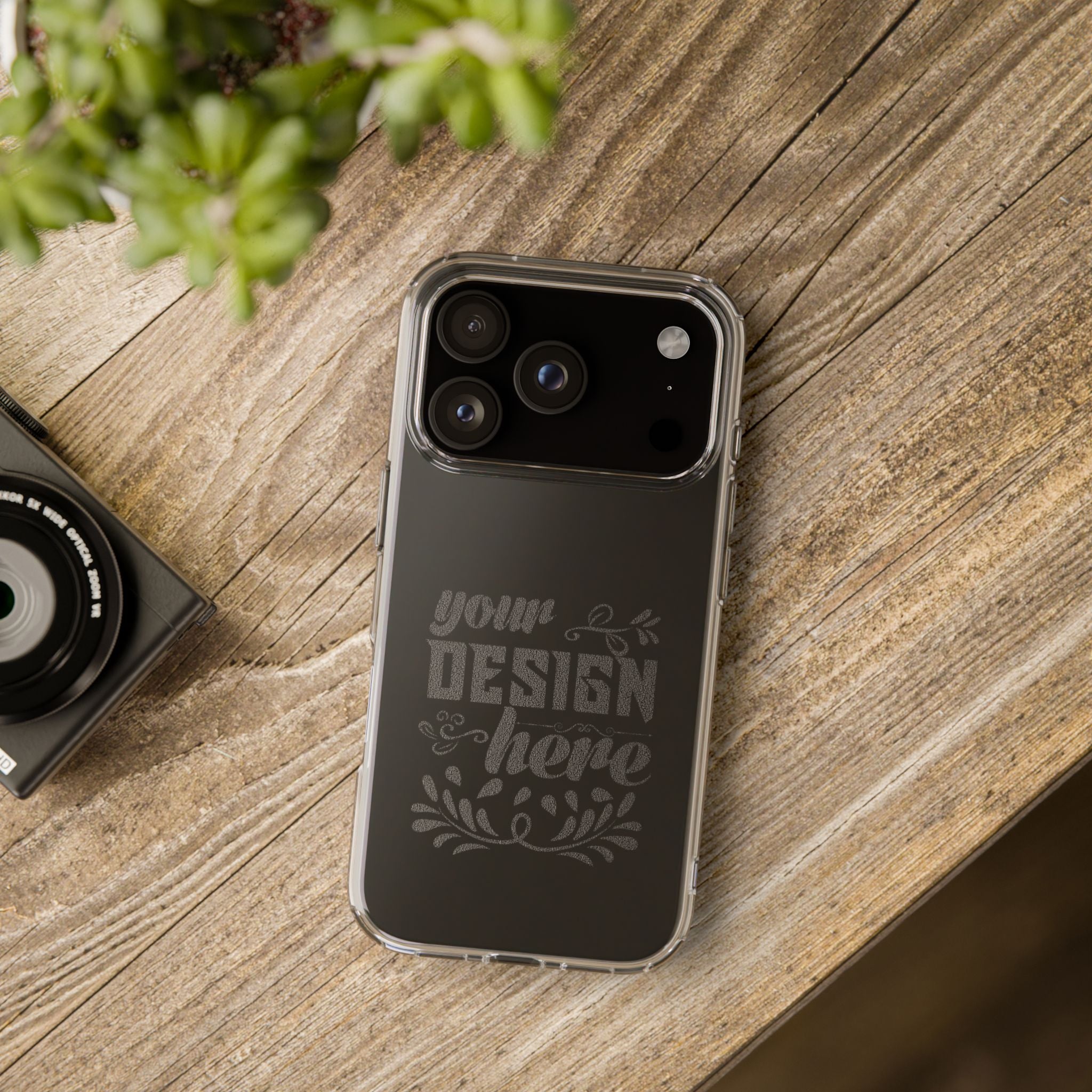 Customizable Clear Impact Resistant Phone Case With TPU Sides Wireless Ready